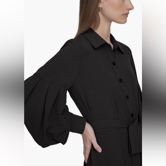 Calvin Klein Elegant Black Shirt Dress - Picture 4 of 7